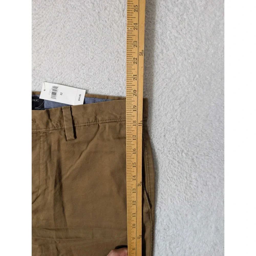 NEW Banana Republic Aiden Shorts Mens 32/10 Brown Slim Fit Cotton‎ Chino $55